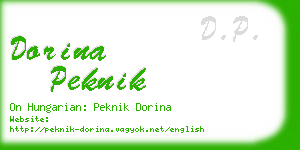 dorina peknik business card
